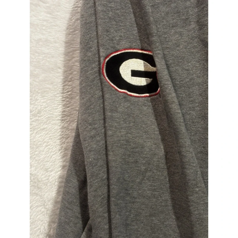 Nike University of Georgia Bulldogs Gray Sweatshirt Large 1/4 Zip Hoodie Logo‎